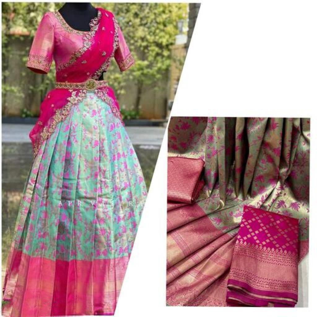 Multicolour Lehenga Choli With Blouse And Dupatta