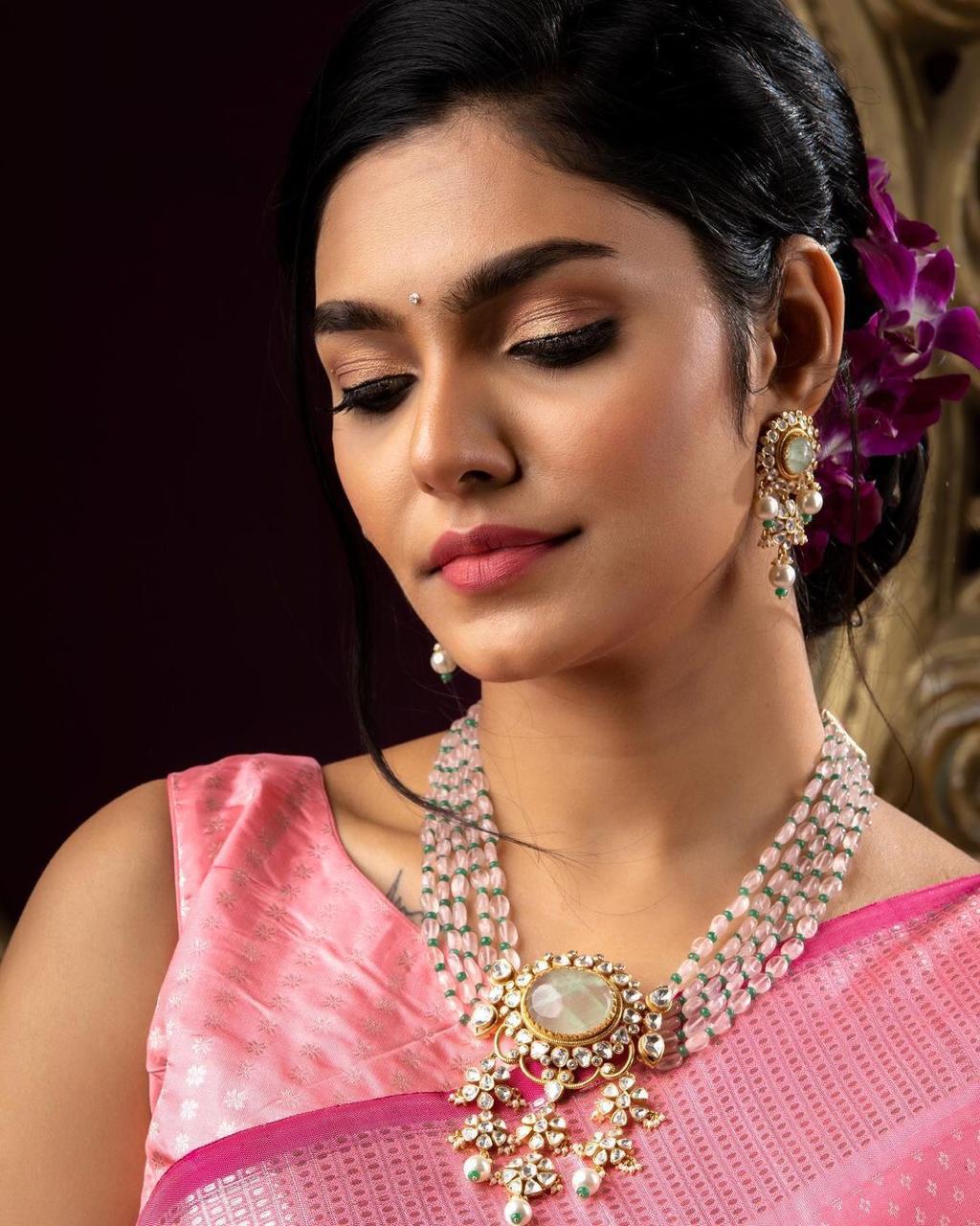 Gajari Color Silk Saree With Zari Work For Women