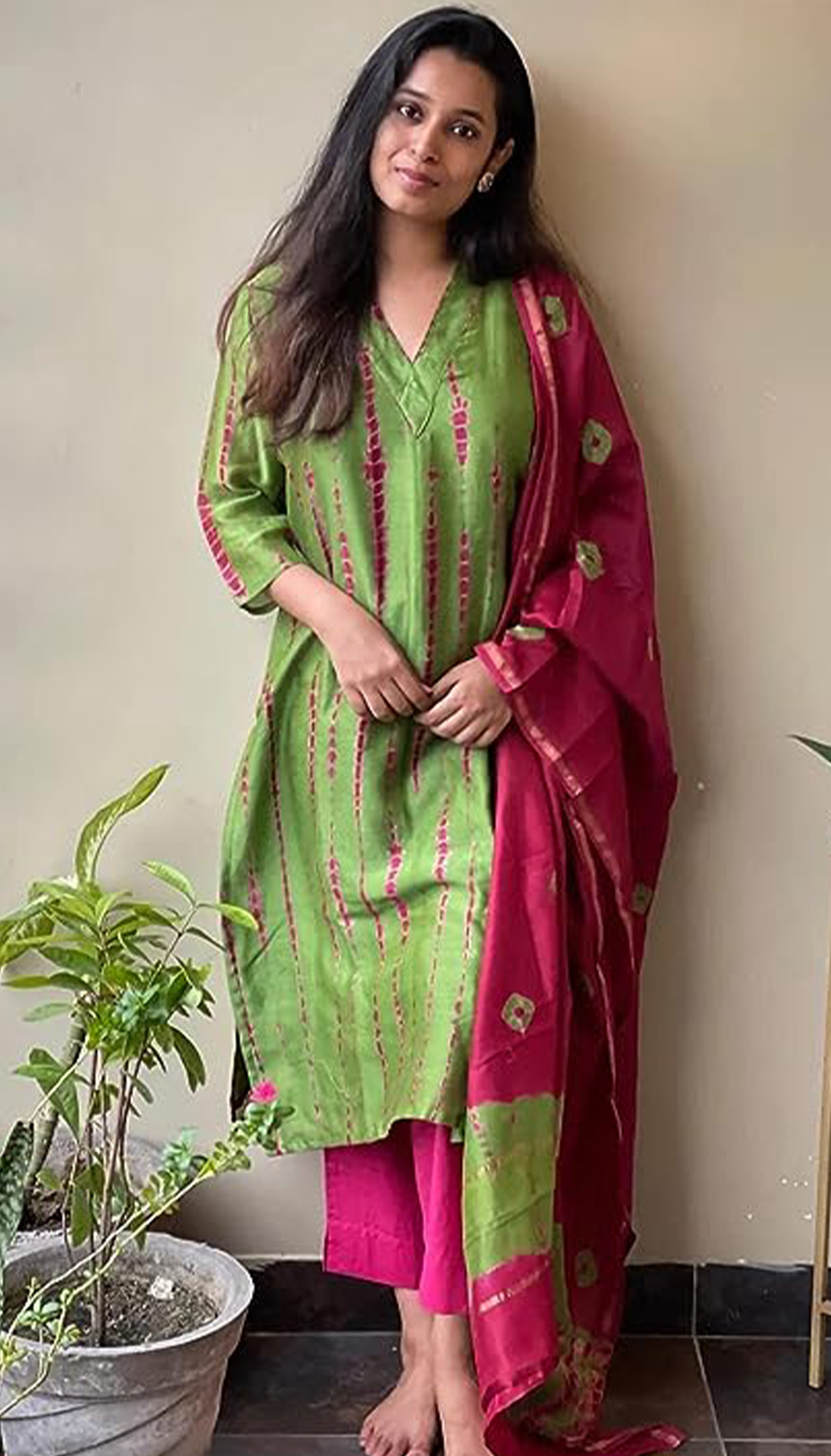 Premium Rayon Straight Printed Kurta Set with Pant & Dupatta