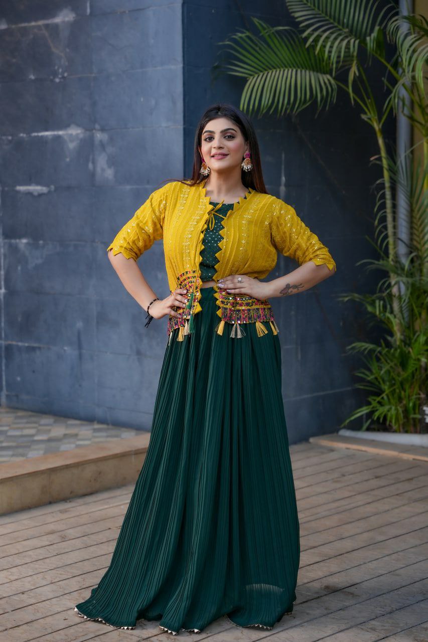 Designer Long Dress Party Wear Gown With Jacket