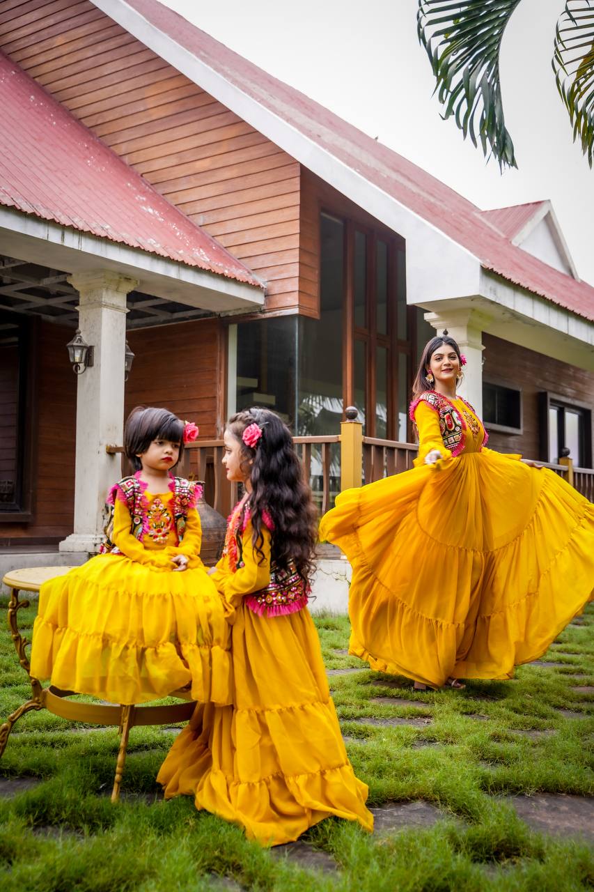 Mother Daughter Matching Combo Set PartyWear Gown