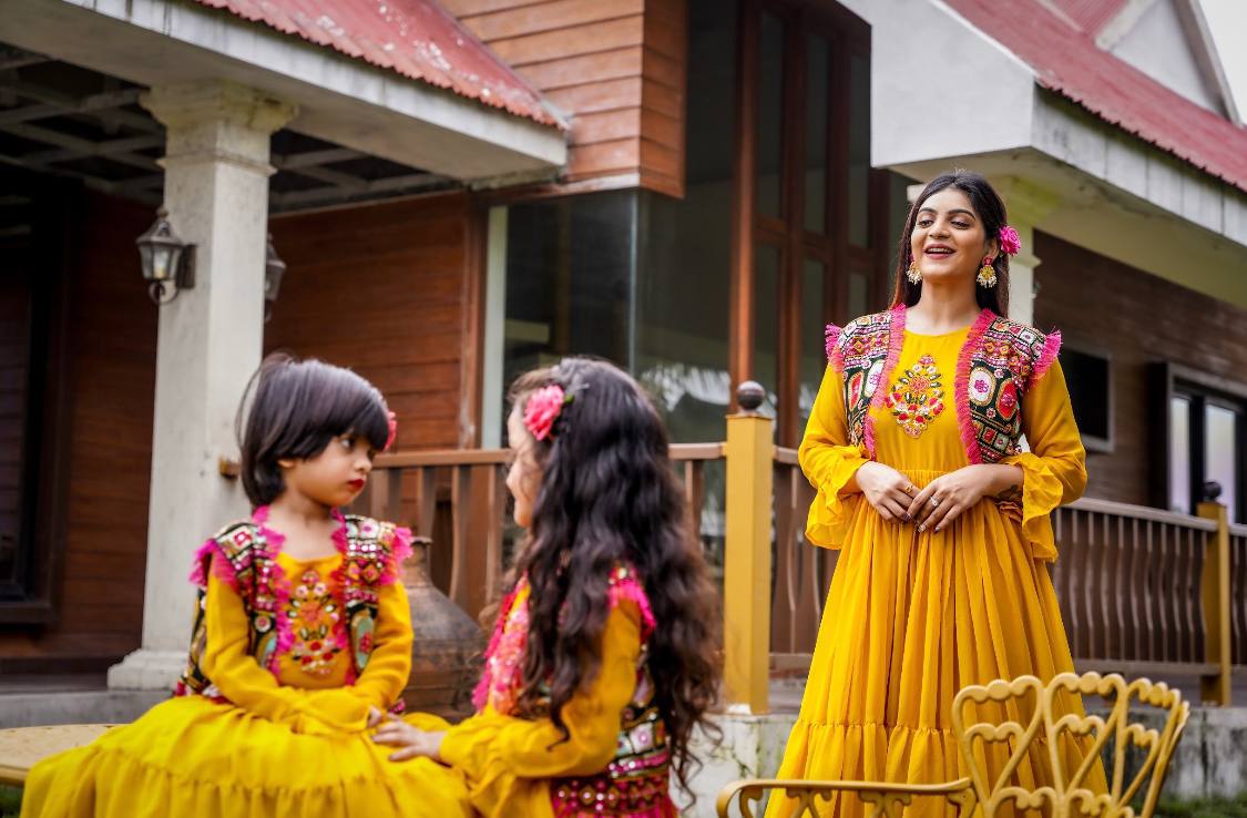 Mother Daughter Matching Combo Set PartyWear Gown