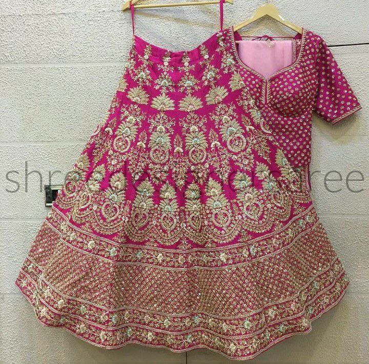 Attractive Pink Embroidery Sequence Work Lehenga Choli