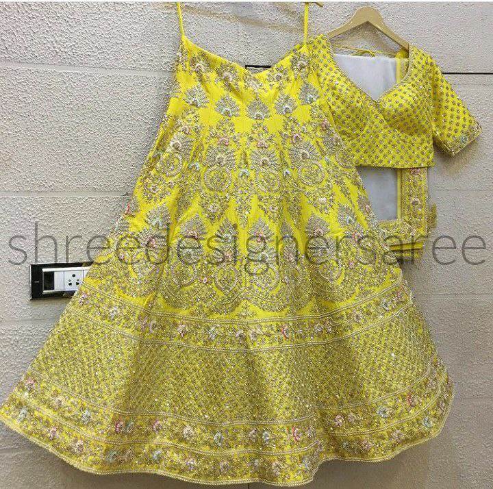 Attractive Ethnic Yellow Lehenga Choli For Women