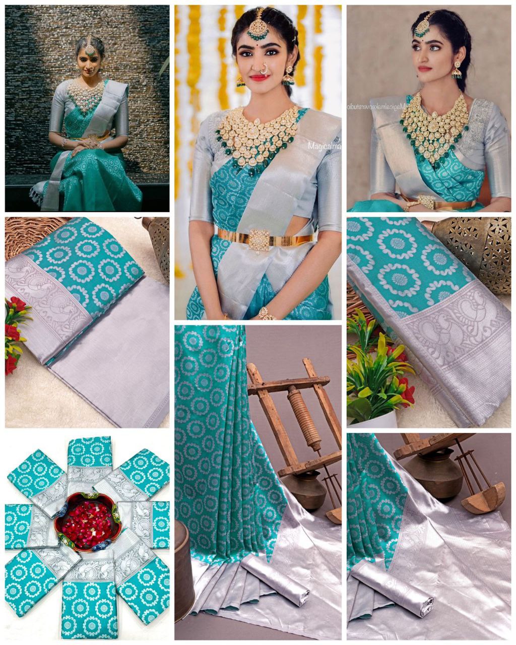 Wedding Soft Silk Saree For Women With Unstiched Blouse