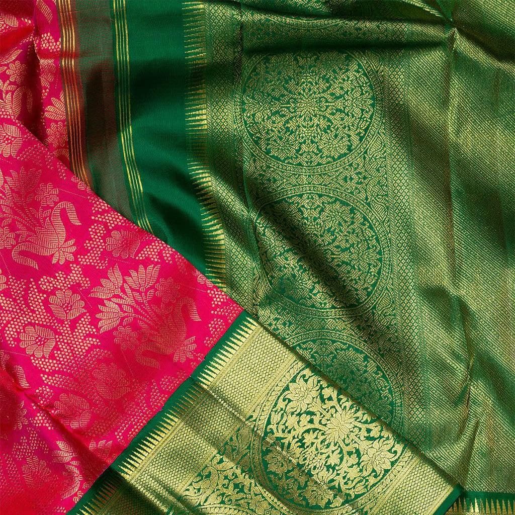 Wedding Dark Pink Pure Soft Banarasi Silk Saree With Blouse