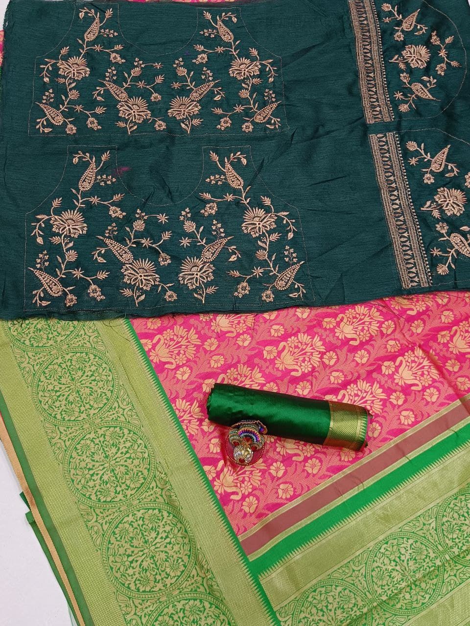 Wedding Dark Pink Pure Soft Banarasi Silk Saree With Blouse