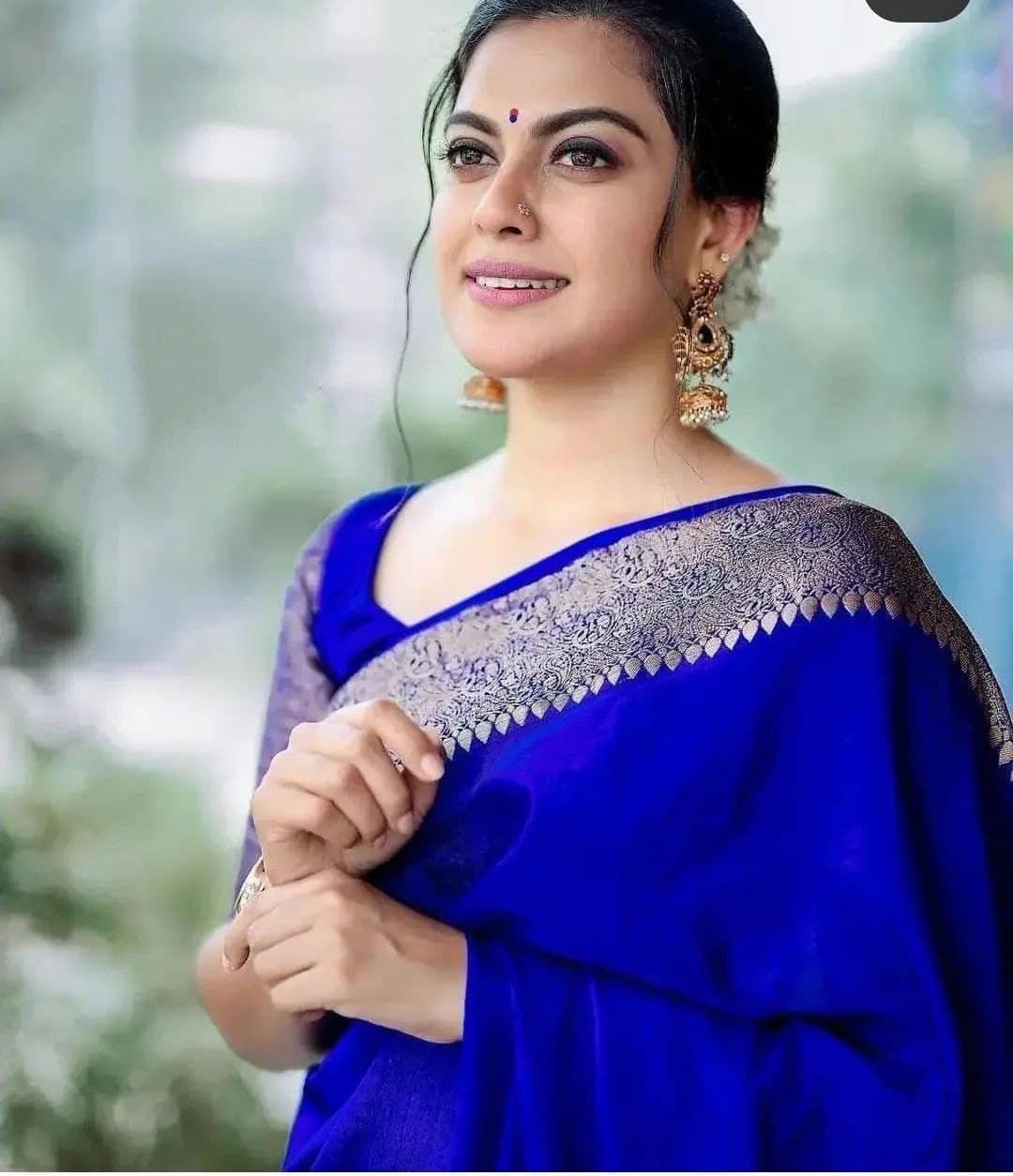 Luxurious Royal Blue Soft Silk Indian Saree