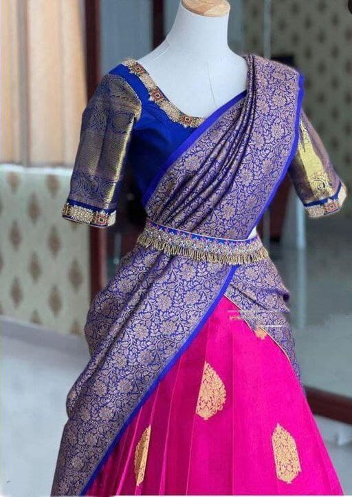 Elegance Trendy Half Saree Lehenga With Blouse