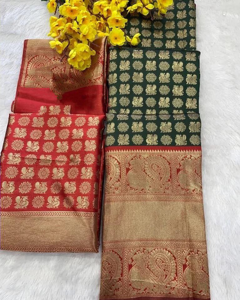 Kanjiveram Silk Zari Lehenga With Blouse And Banarashi Silk Duppta