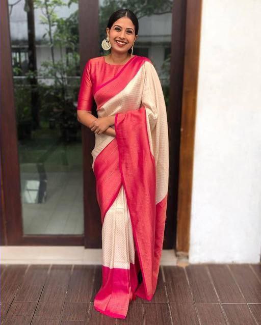 Wedding Silk Kanjivaram Banarasi Saree With Blouse