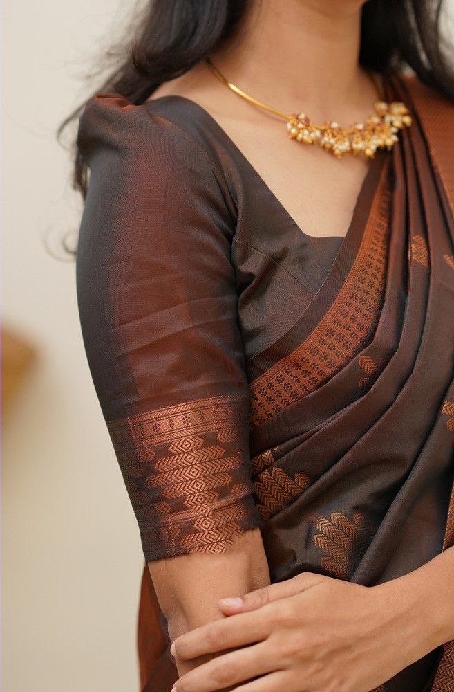 Awesome Rust Color silk Saree For Women