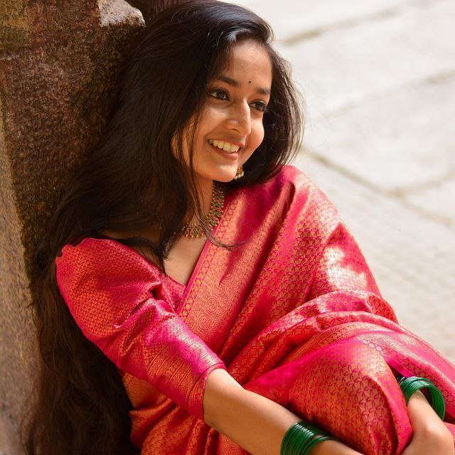 Amazing Dark Pink Soft Silk Saree with Blouse