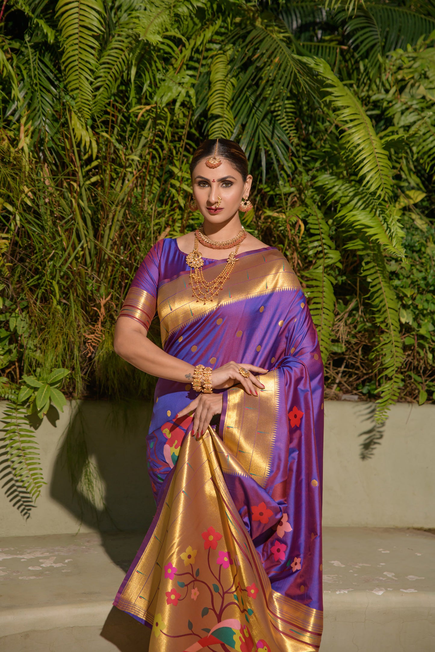 Purple Paithani Sari For Wedding And Party