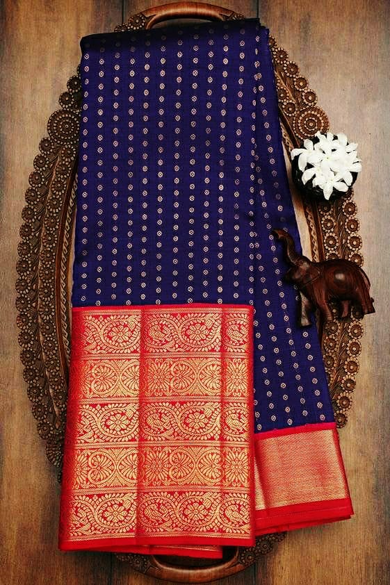 Bollywood Design Blue and Red Saree For Women