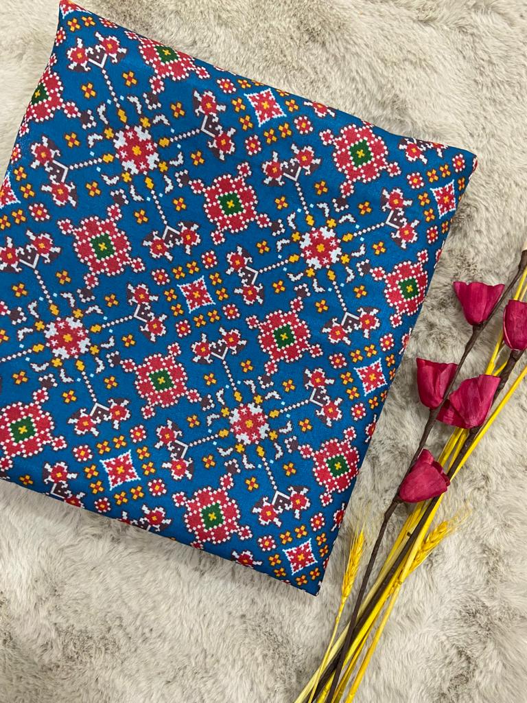 Light Blue Bandhani Saree for women