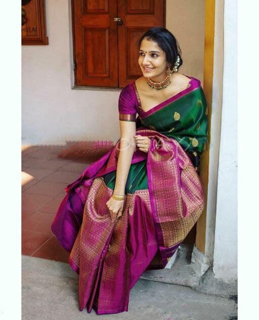 Kanjivaram Pure Silk Saree Green