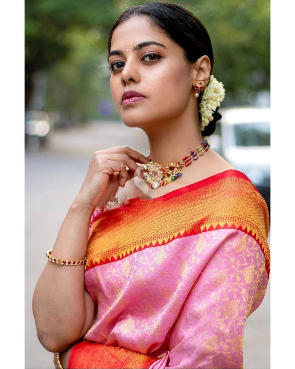 Pure Pink ToP most Selling Pink Kanjeevaran Saree for women