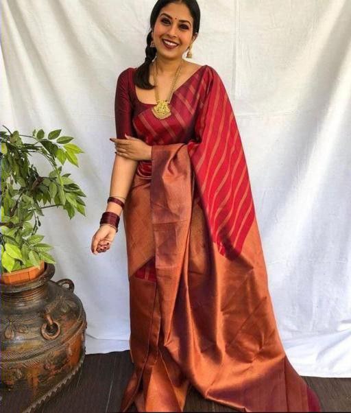saree with Copper Border for women