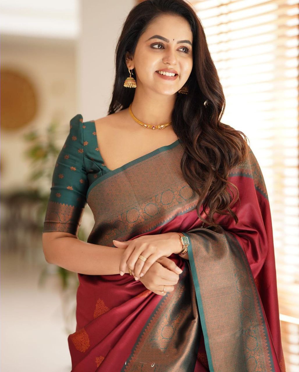 Pure Silk Kanjivarm Kanchipuram Partywear saree for women