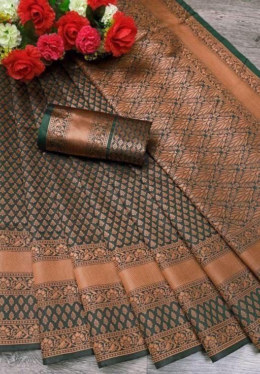 Latest Kanjivaram Saree For Wedding Special With Designer Blouse