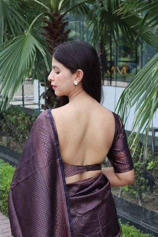 Pure Silk Maroon saree for women