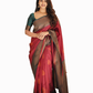 Maroon Designer Silk Saree with Unstitched Blouse