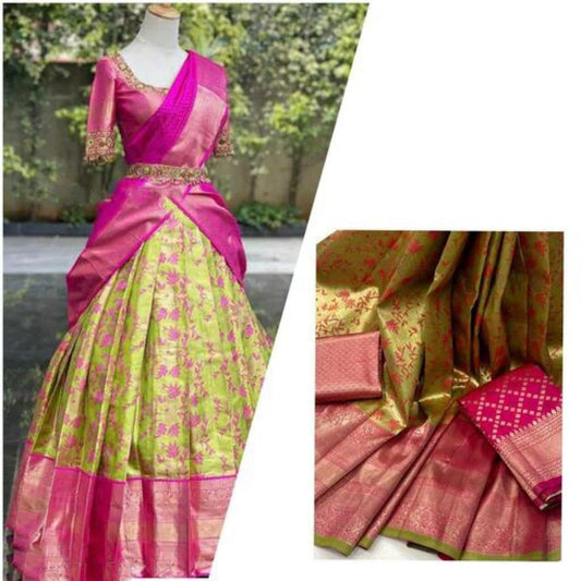 Multicolour Lehenga Choli With Blouse And Dupatta