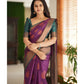 Banarasi Soft Silk Saree With Unstitched Blouse For Women