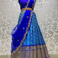 Light Blue Half Saree Lehenga Choli with Net Dupatta