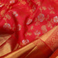 Red Rose Soft Lichi Silk Saree For Women