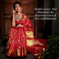 Red Rose Soft Lichi Silk Saree For Women