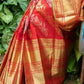 Stylish Red Color Soft Lichi Silk Party Wear Saree