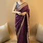 Purple Colour Festive Wear Pure Silk Designer Saree