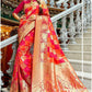 Banarasi Red Traditional Silk Sari For Women