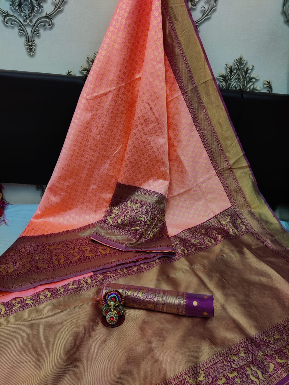 Superhit Light pink Color Soft Silk Partywear Saree