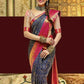 Navy blue kanjiwaram Pure Silk Wedding Saree