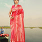 Red Saree in Pure Kanjeevaram Silk For Women