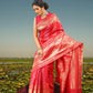 Red Saree in Pure Kanjeevaram Silk For Women