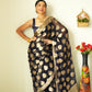 Partywear Black ready to wear saree for women