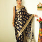 Partywear Black ready to wear saree for women