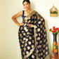 Partywear Black ready to wear saree for women