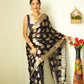 Partywear Black ready to wear saree for women