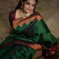 Red green Colour Festiv Saree For Women