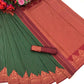 Red green Colour Festiv Saree For Women