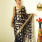 Partywear Black ready to wear saree for women