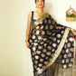 Partywear Black ready to wear saree for women