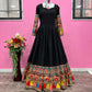 Beautiful Designer Georgette Fabric Black Gown