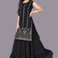 Black Designer Georgette Lehenga Kurta For Women