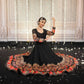 Beautiful Designer Georgette Fabric Black Gown